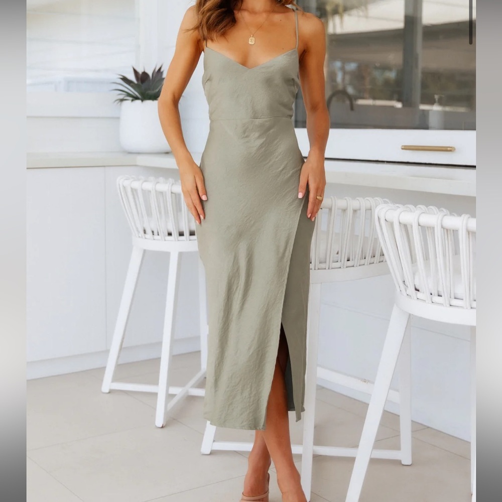 Hello Molly CRASHING PROM MIDI DRESS GREEN